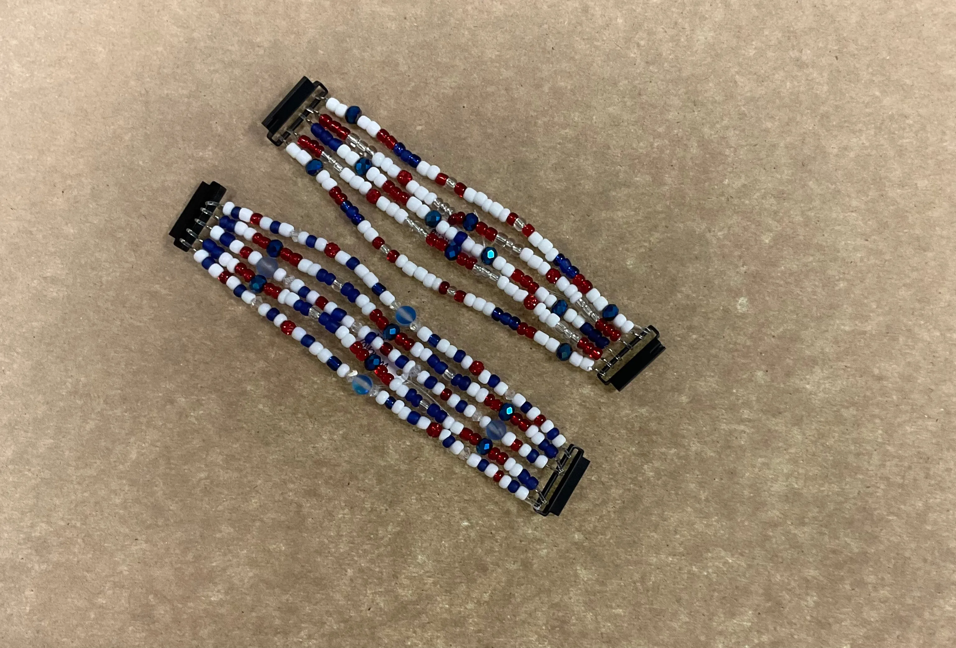 Beaded watch bracelet