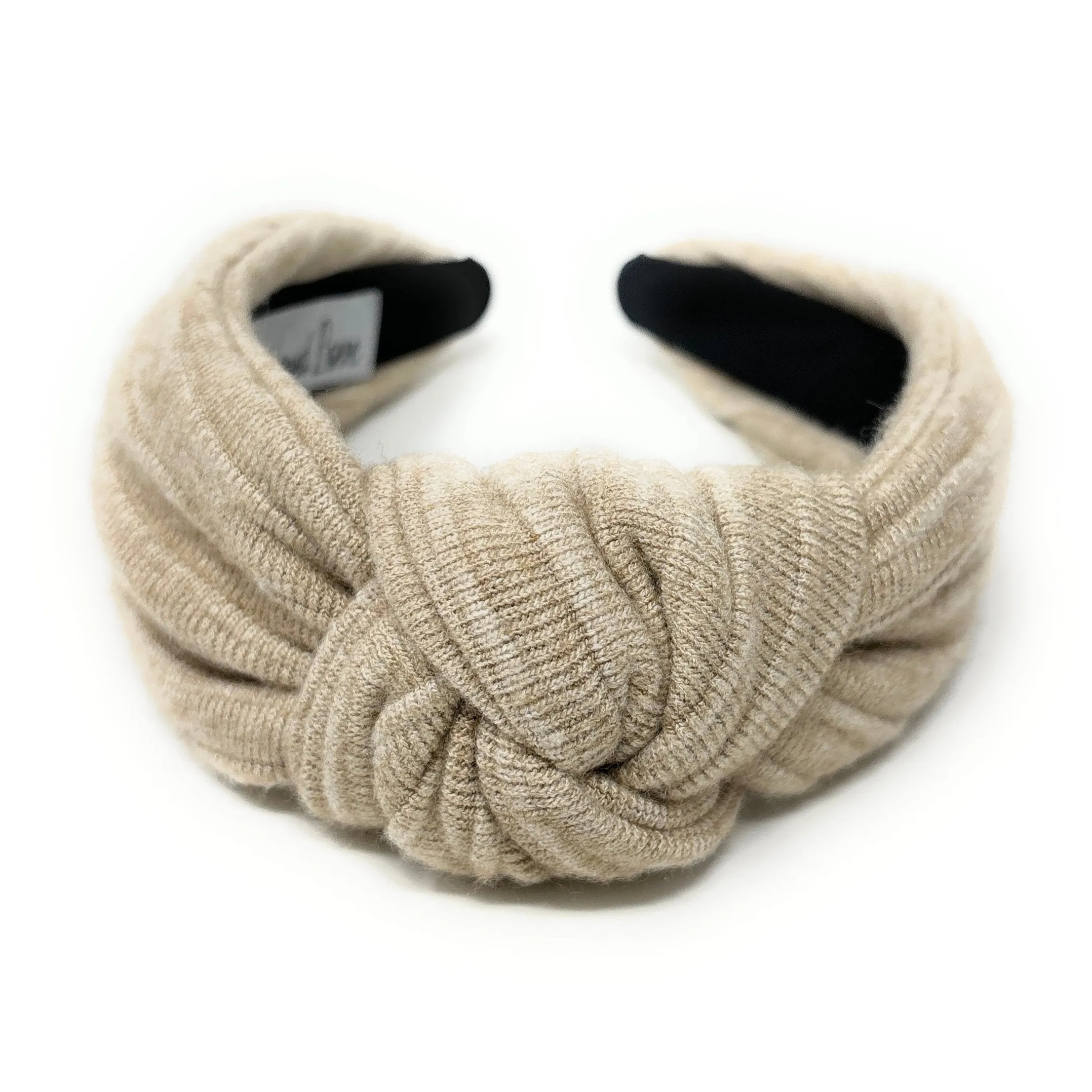 Beige Soft Top Knot Headband