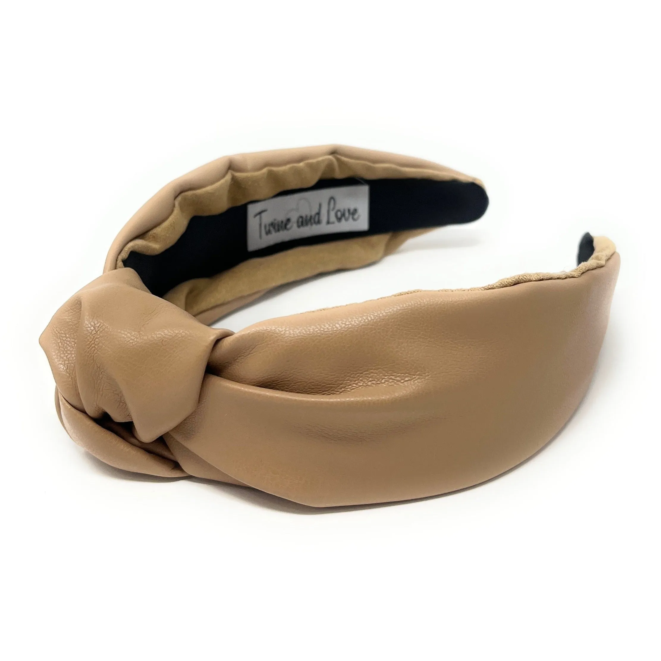 Beige Vegan Knot Headband