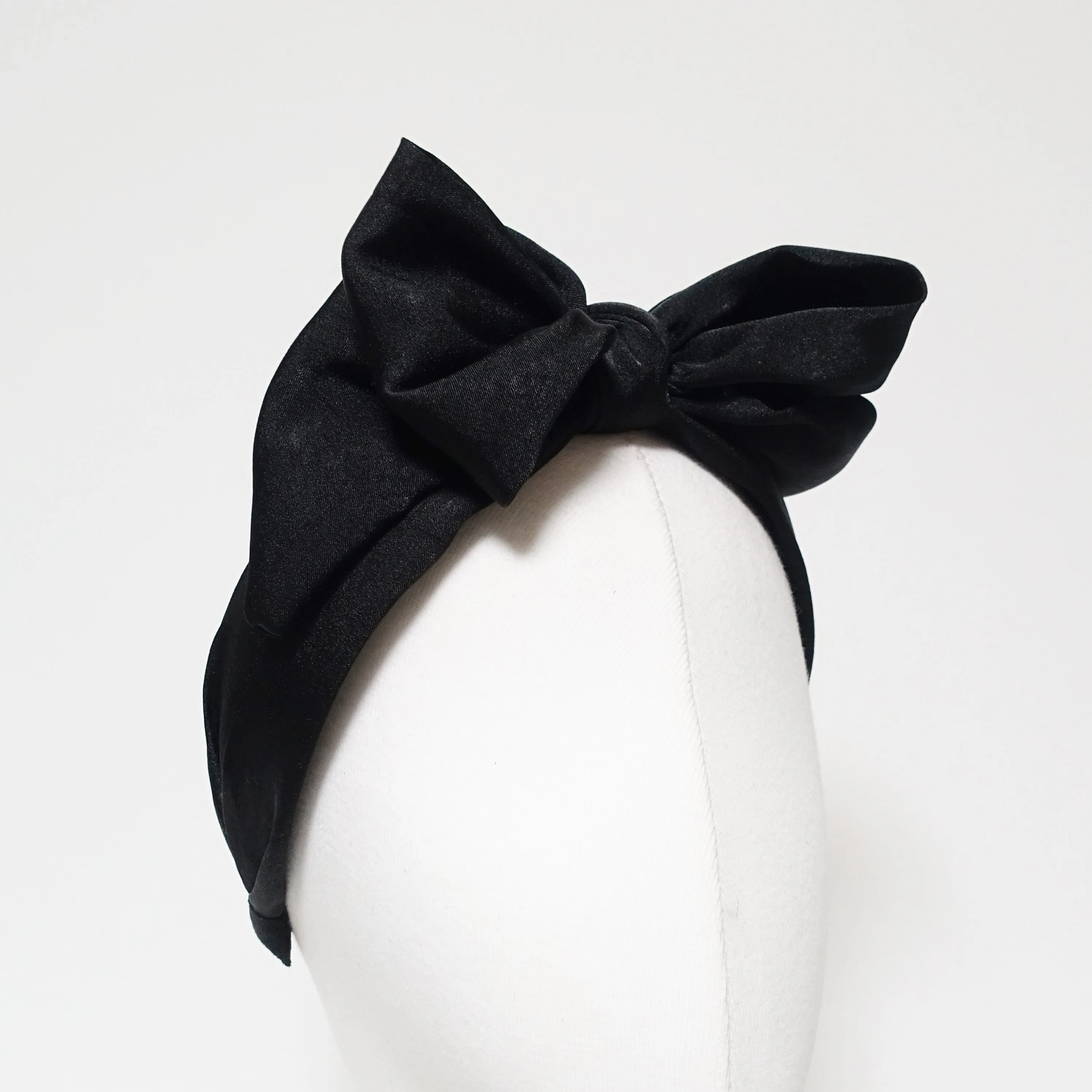 big satin bow knot hairband fashion headband for women hair accessory