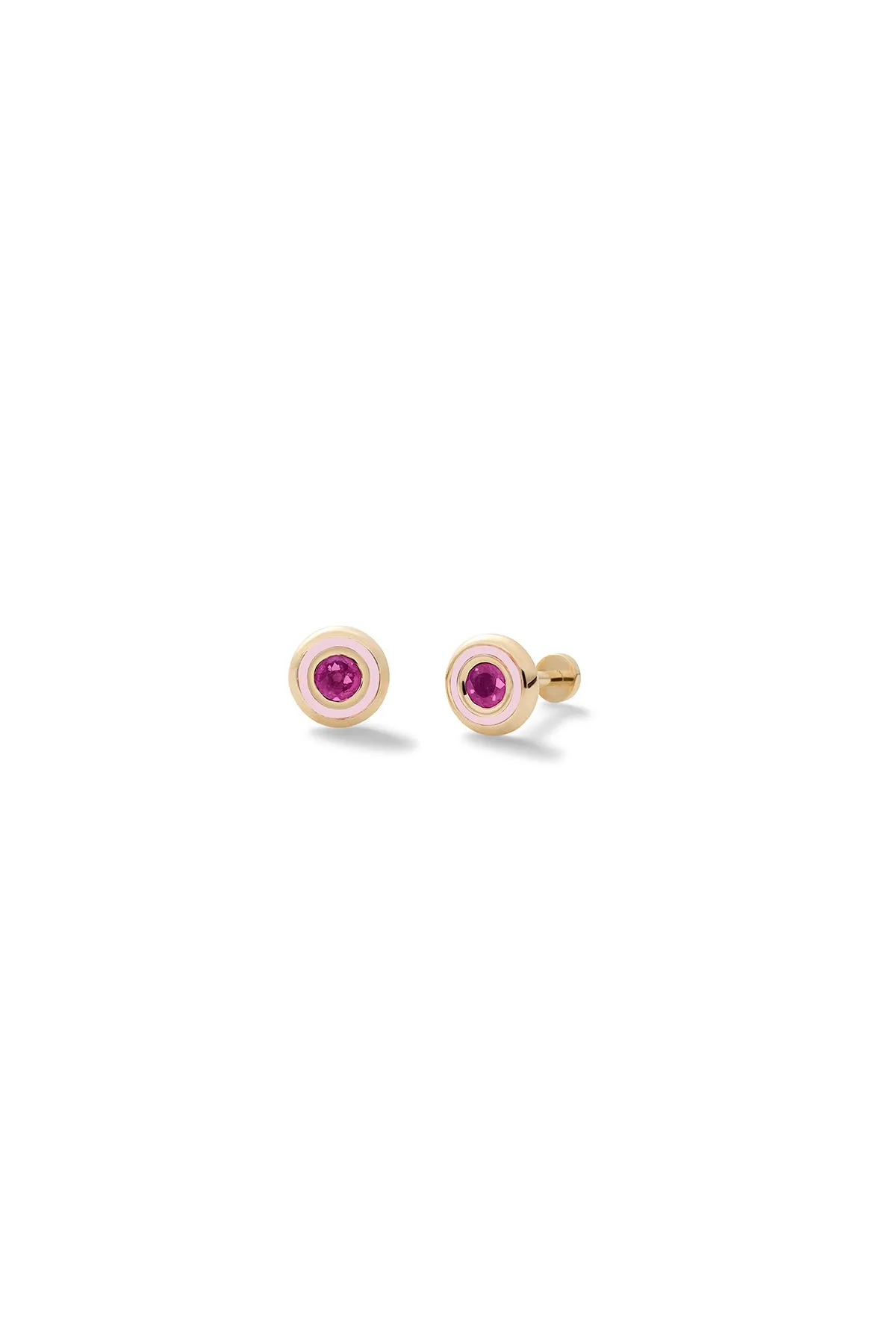 Birthstone Bezel Baby Studs