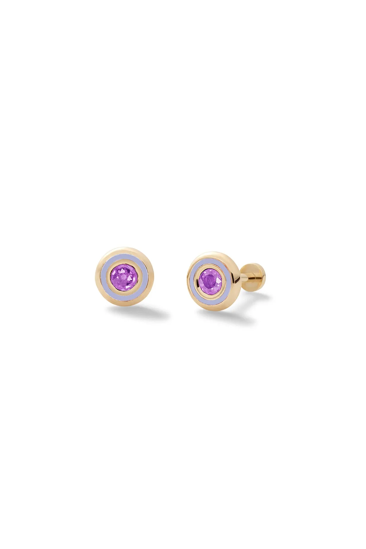 Birthstone Bezel Baby Studs