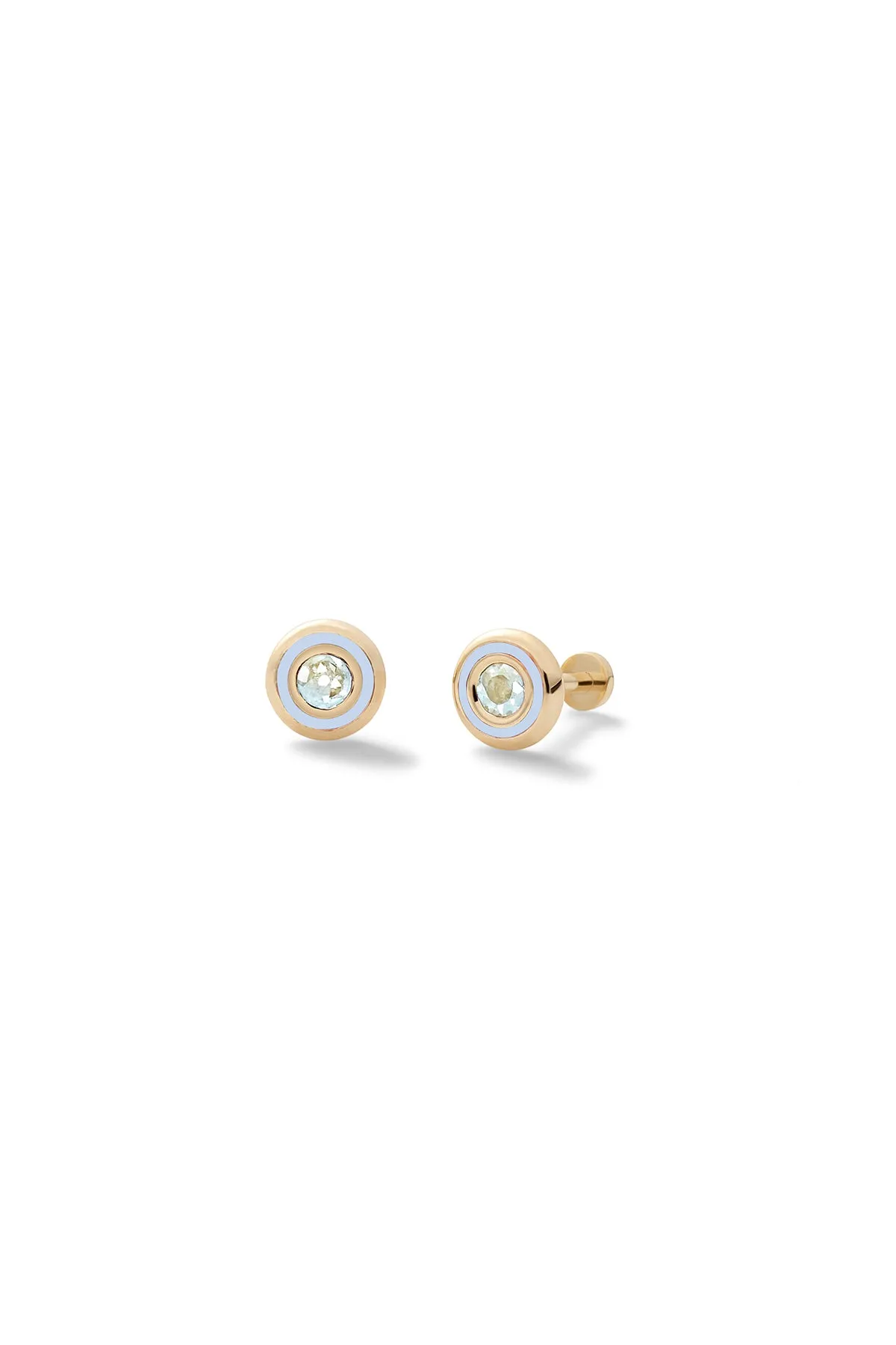 Birthstone Bezel Baby Studs