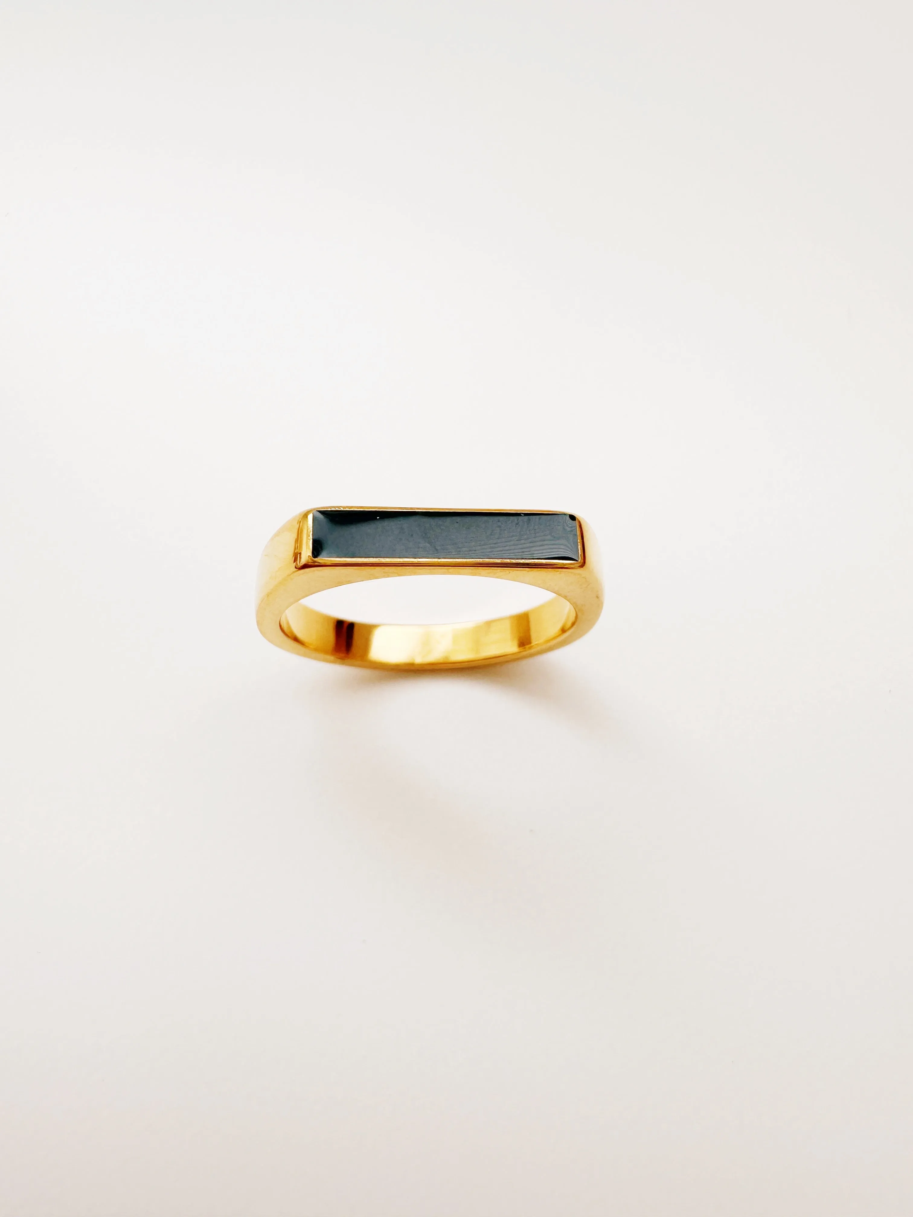 Black Half Signet Ring