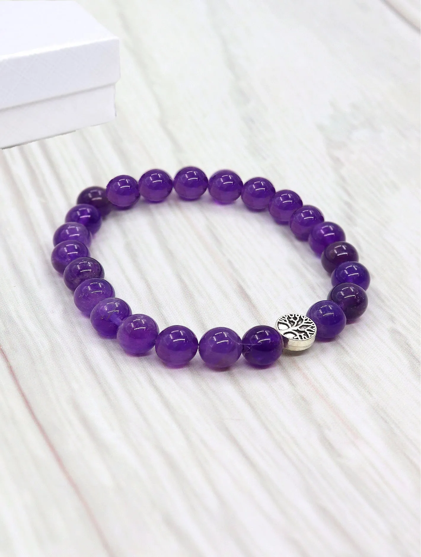 Blessings Bead Bracelet: Medium Density Amethyst