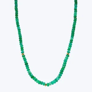 Boheme Green Opal Beaded Necklace