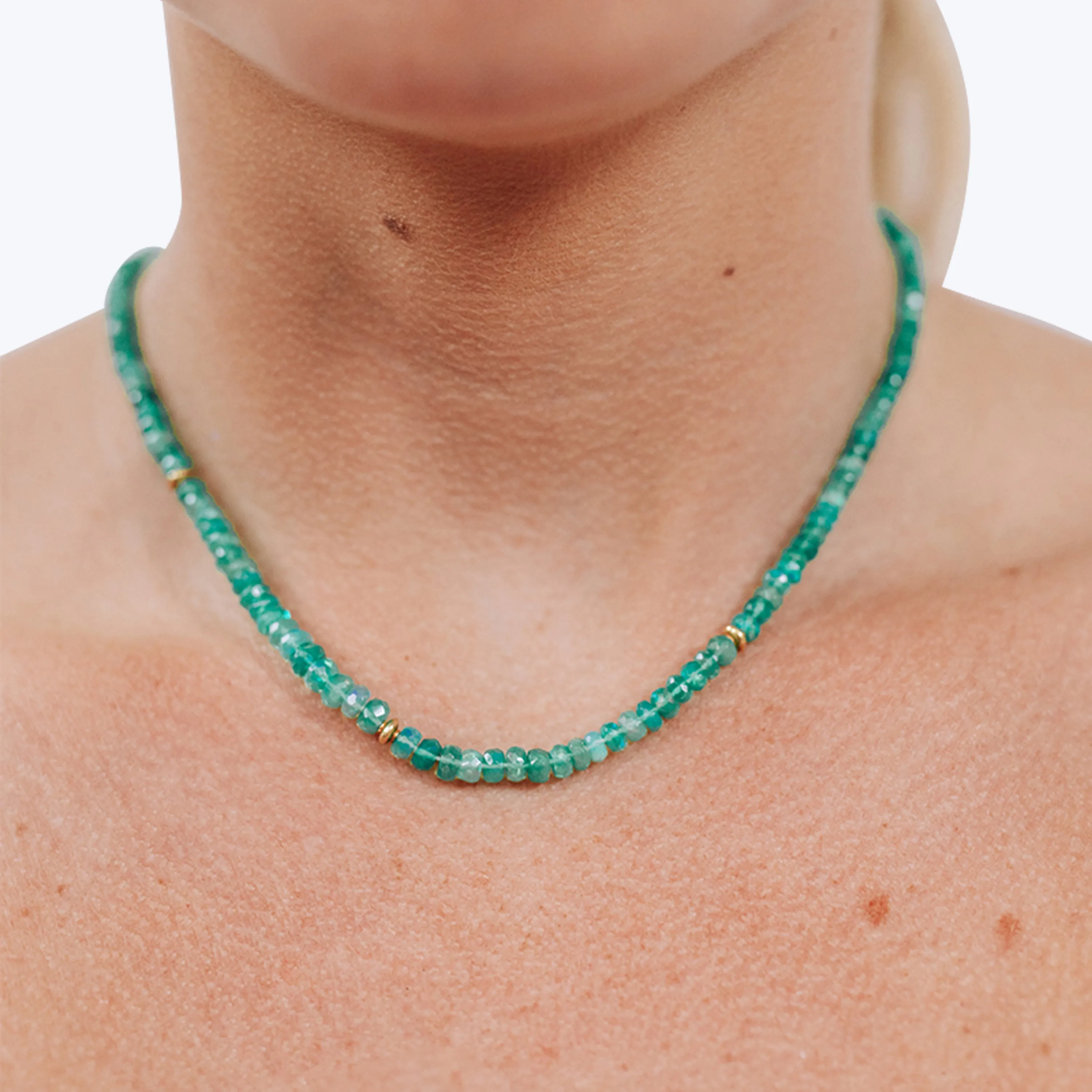 Boheme Green Opal Beaded Necklace