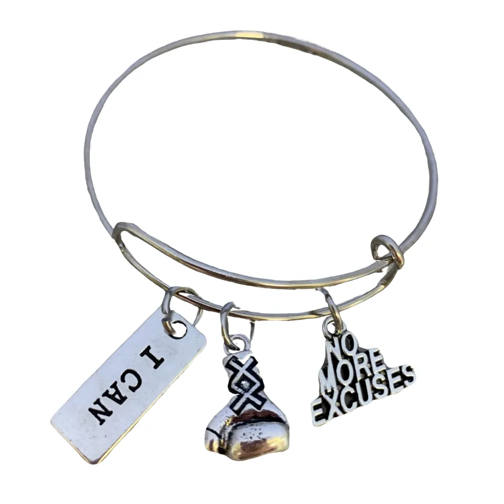 Boxing Charm Bangle Bracelet