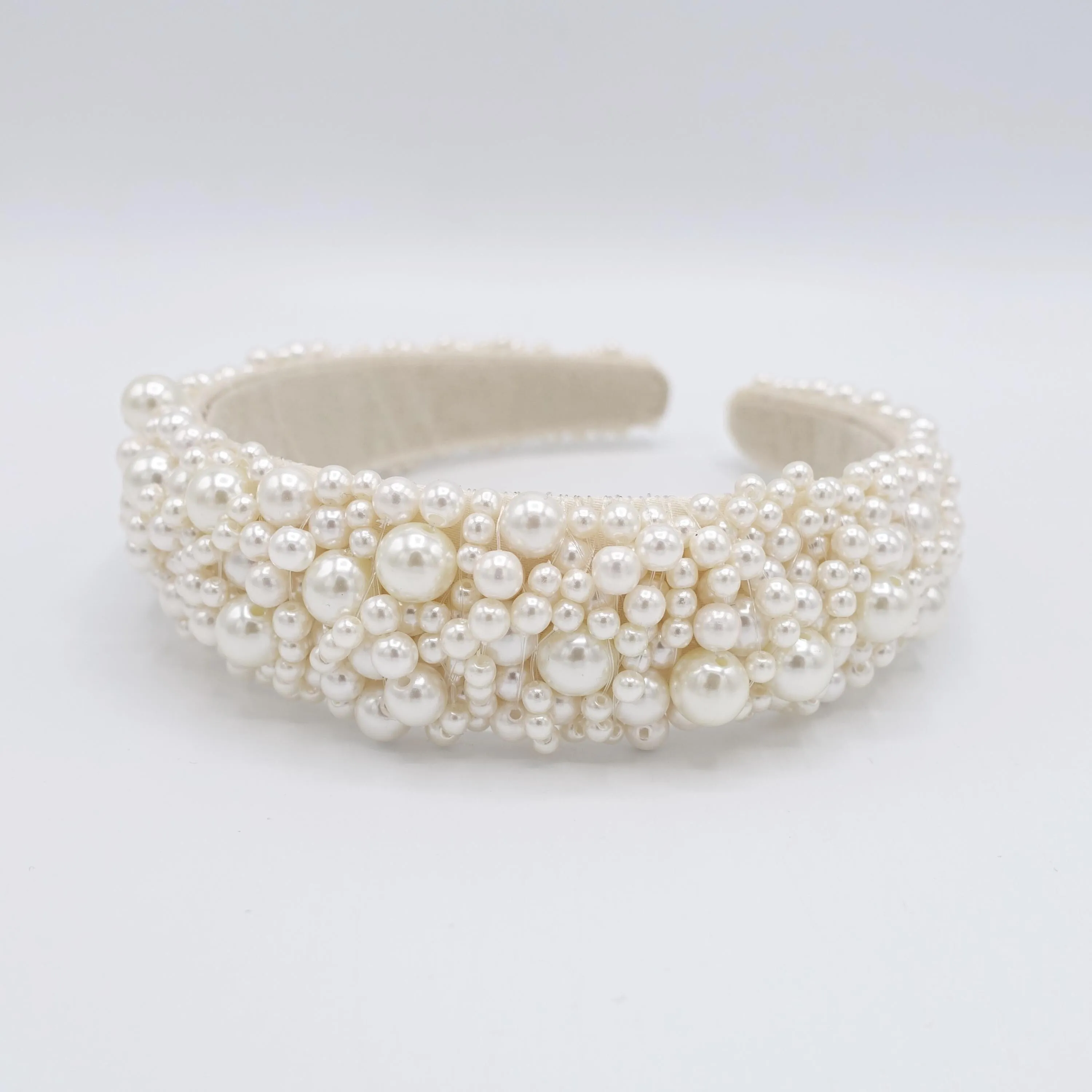 bridal headband, pearl beaded headband , wedding headband