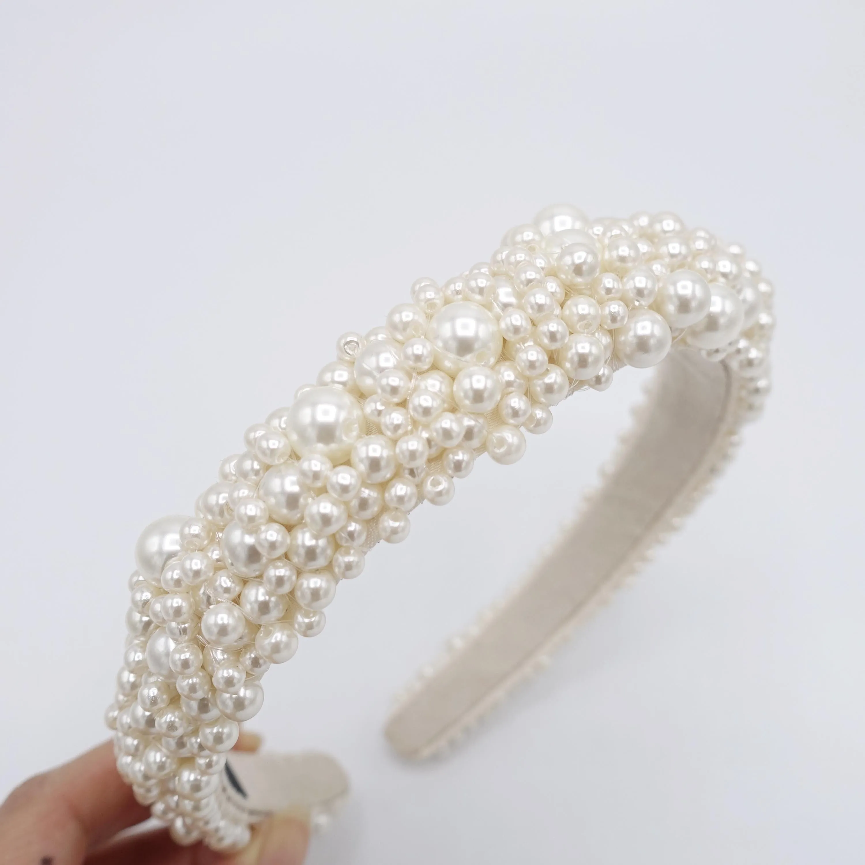 bridal headband, pearl beaded headband , wedding headband