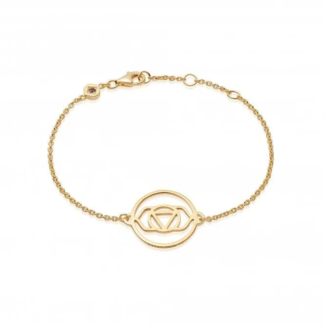 Brow Chakra Chain 18ct Gold Plated Bracelet CHKBR1006