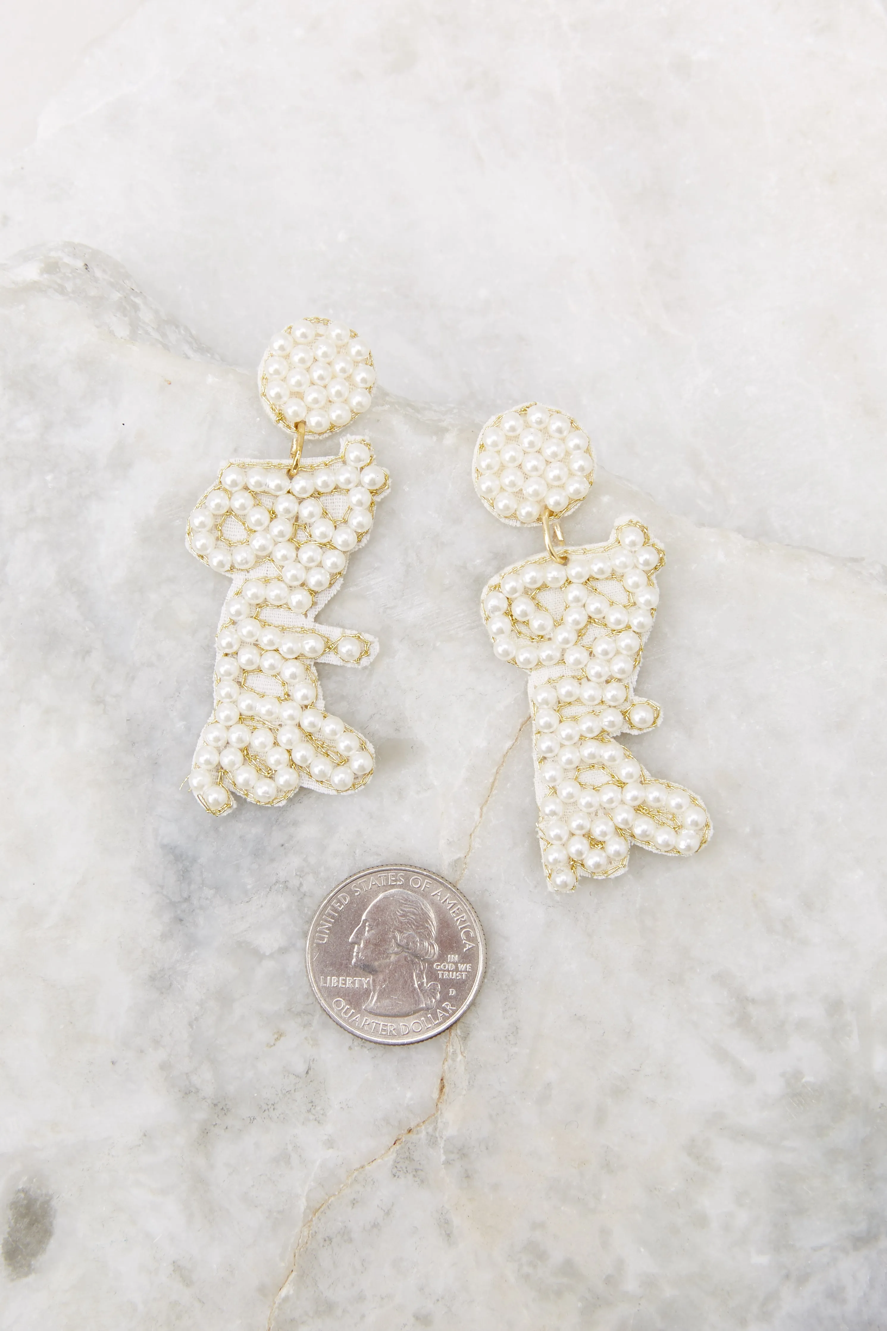 Call Me Mrs Pearl Beaded Earrings