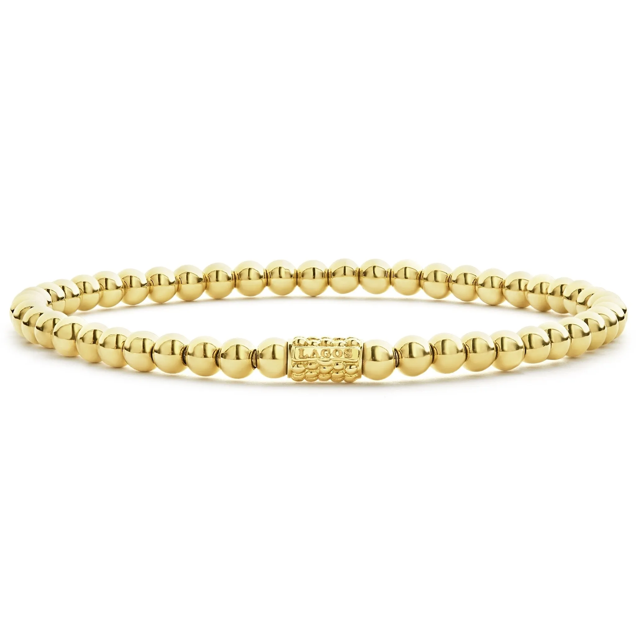 Caviar Gold 18K Gold Bead Bracelet | 4mm