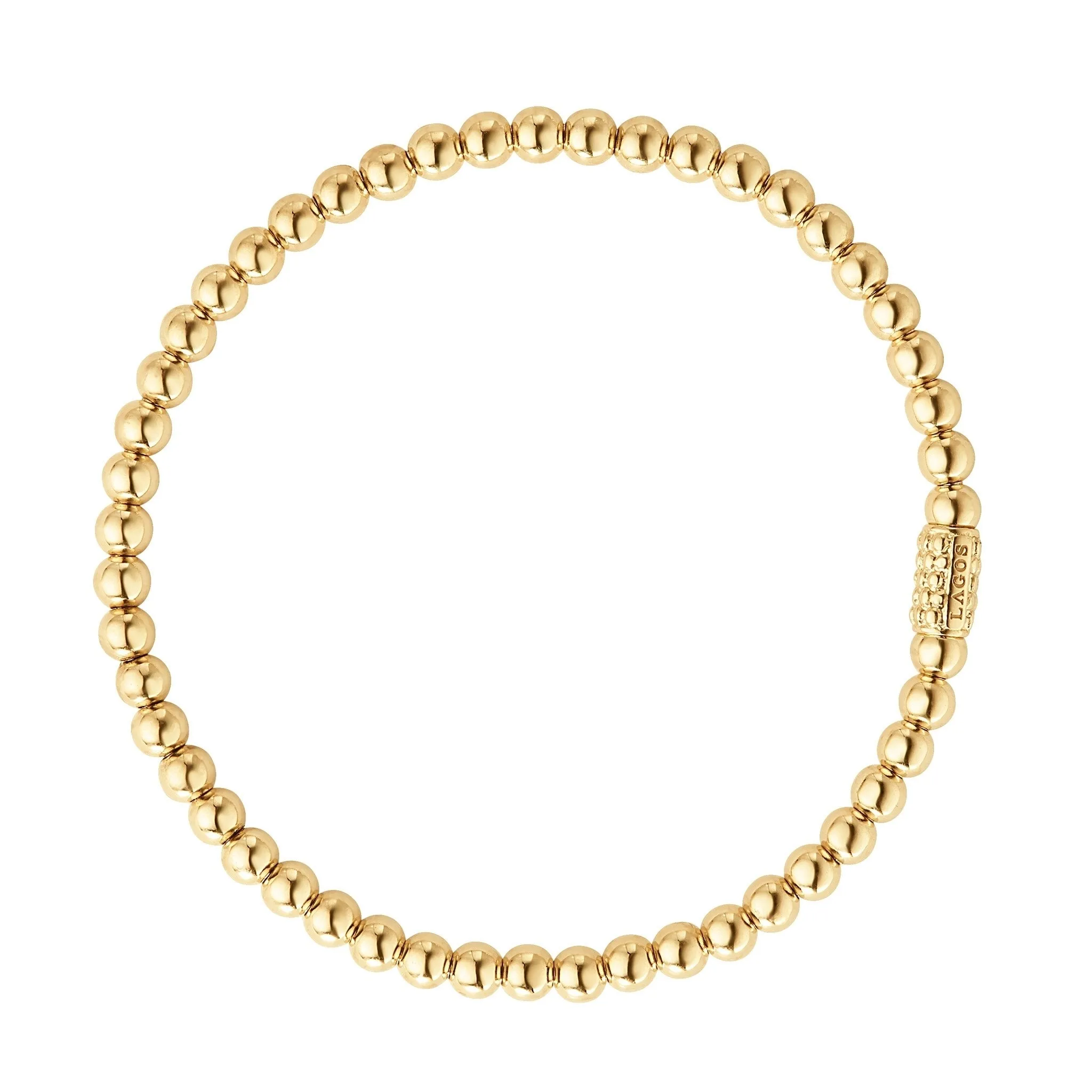 Caviar Gold 18K Gold Bead Bracelet | 4mm