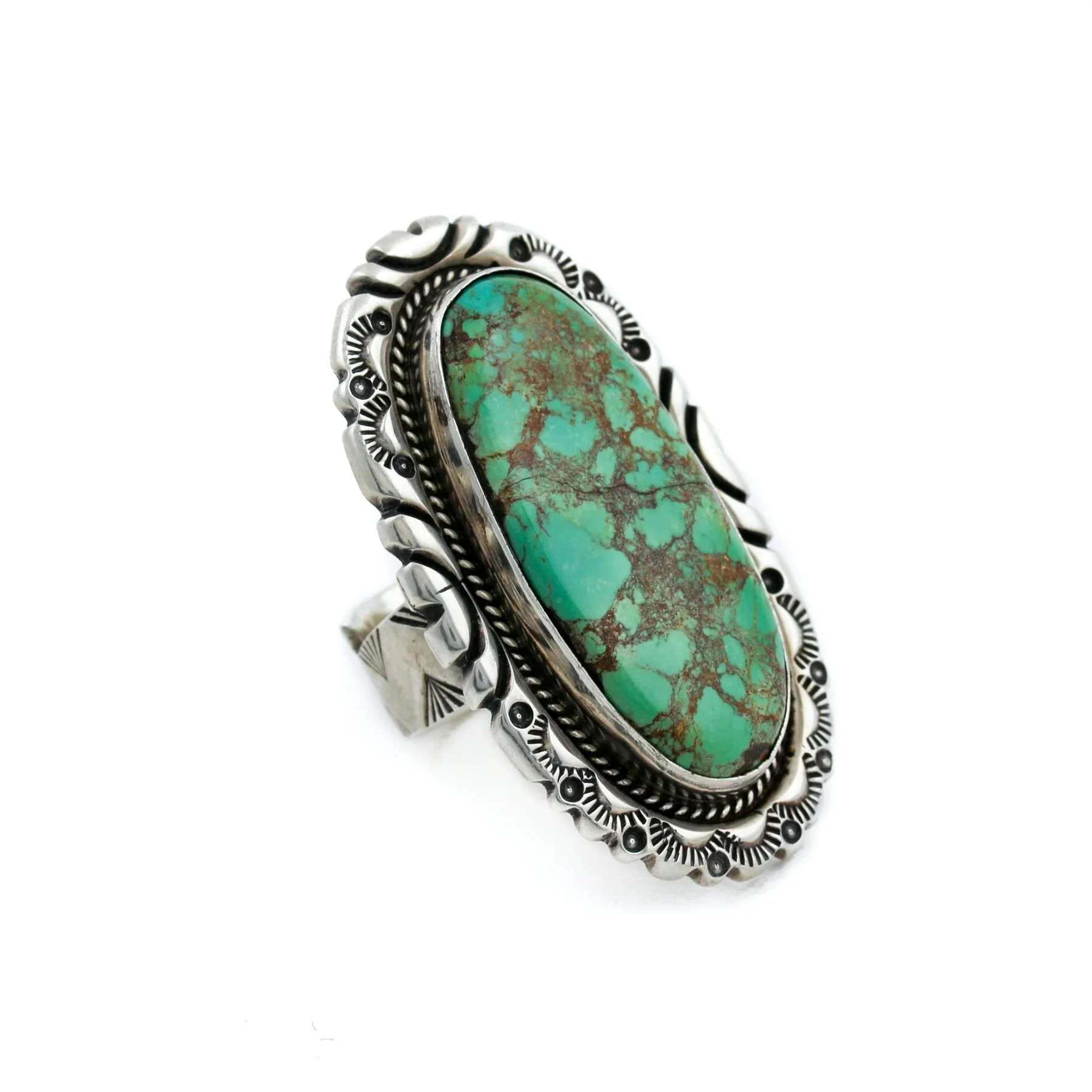 Chunky Turquoise Navajo Silver Ring