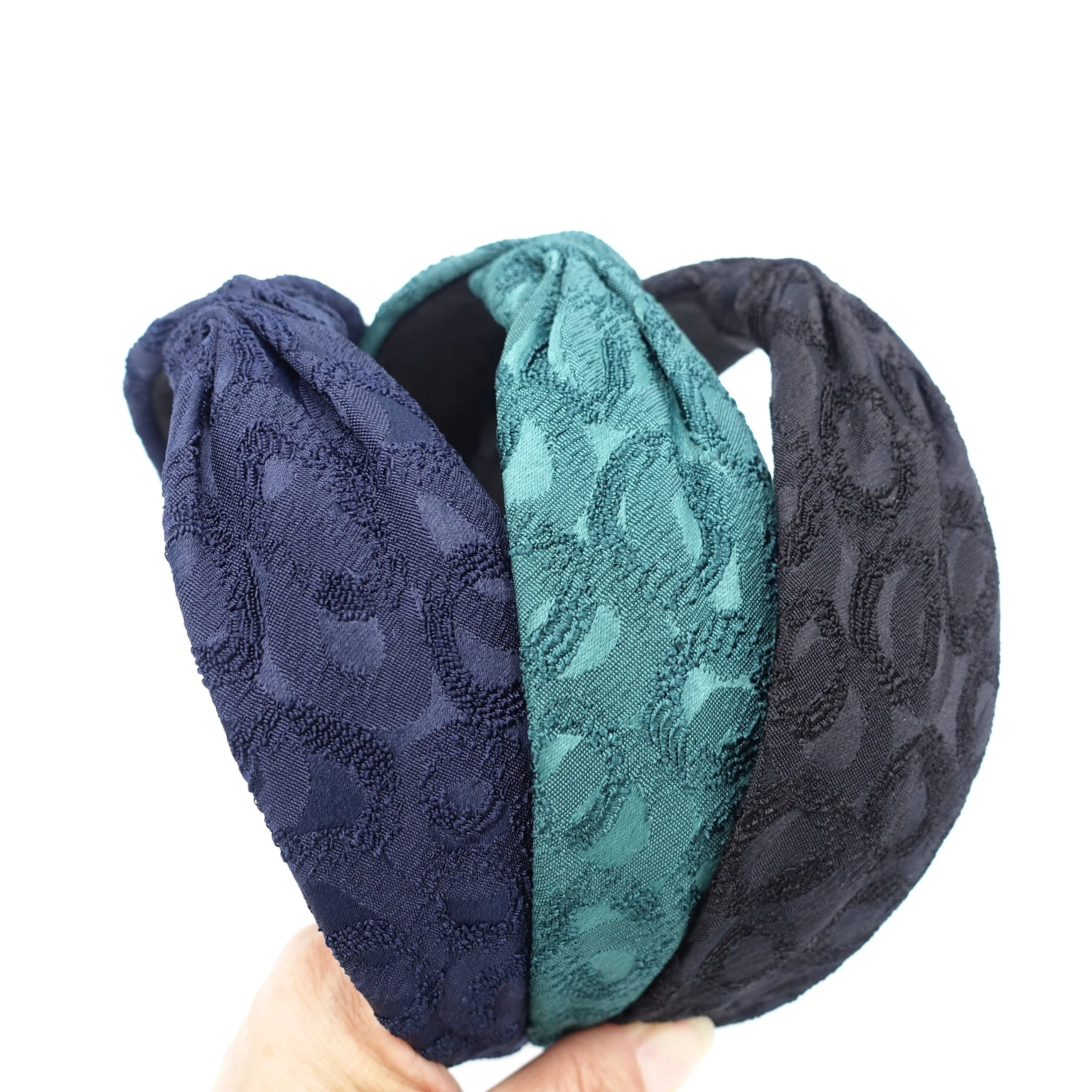 circle pattern cross headband, twist headband for women