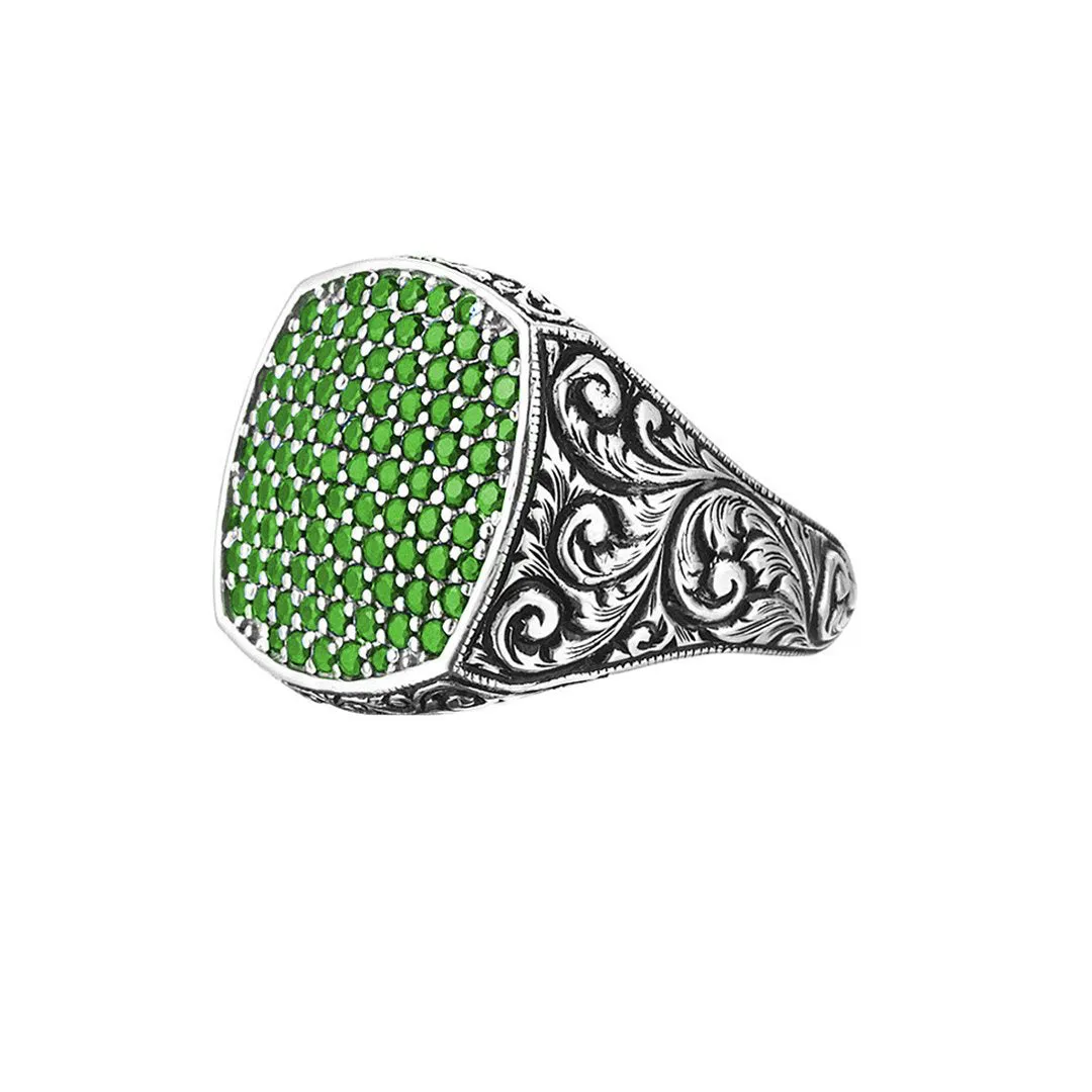 Classic Cushion Pave Ring - Solid Silver