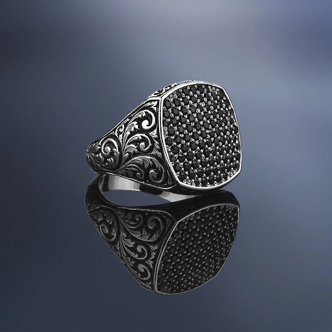 Classic Cushion Pave Ring - Solid Silver