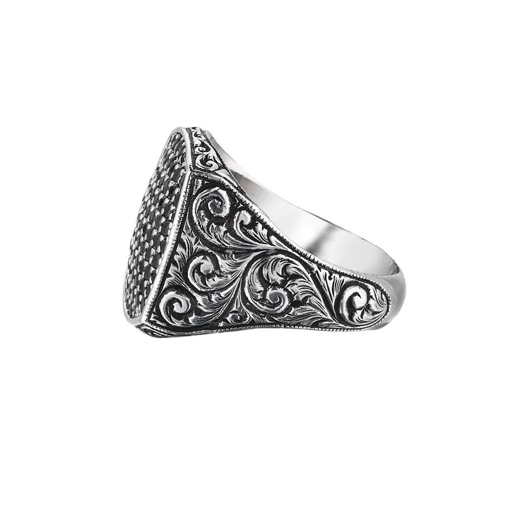 Classic Cushion Pave Ring - Solid Silver