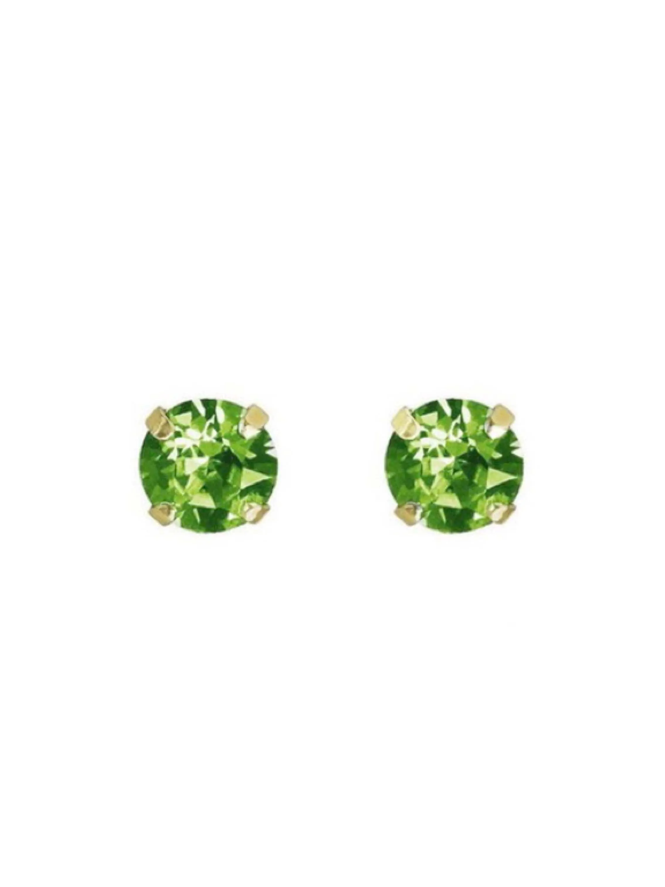 Classic stud earrings - peridot