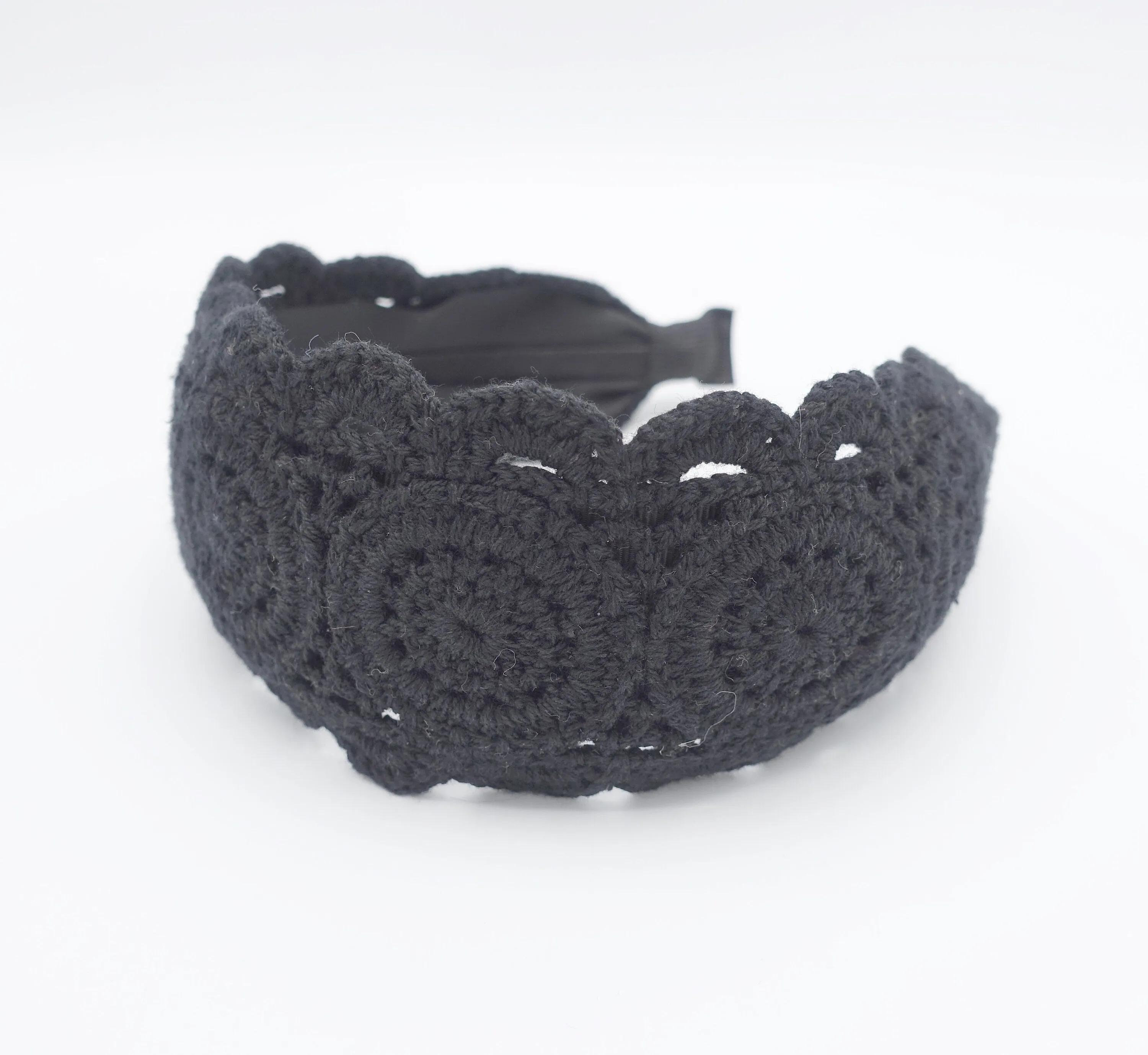 crochet circle pattern headband for women