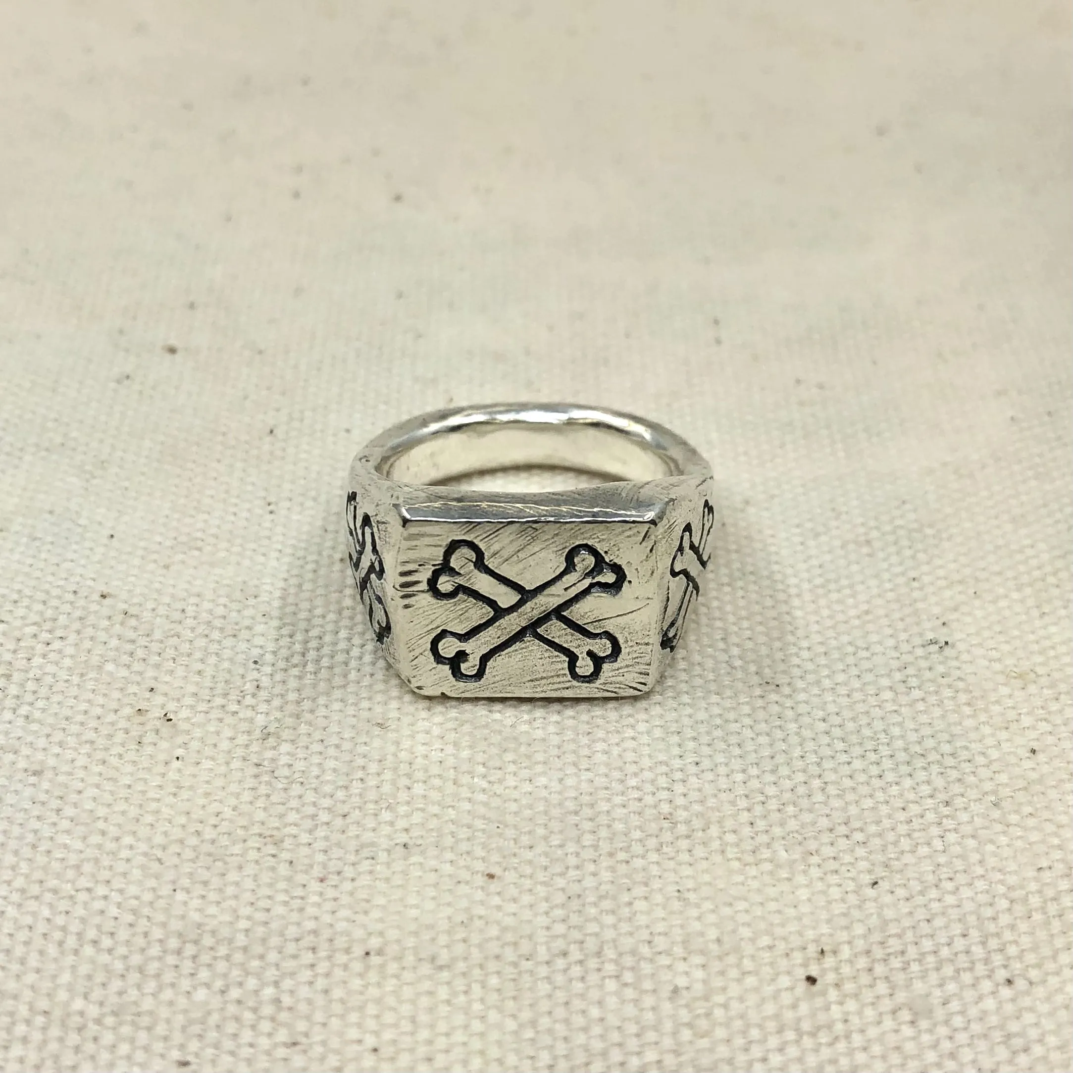 Crossbones Signet Ring