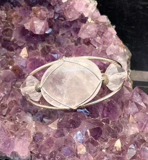 Crystal Quartz Sterling Silver Wirewrapped Bracelet