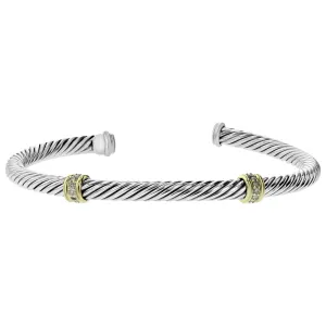 David Yurman Cable Classics Two Station Diamond Bracelet