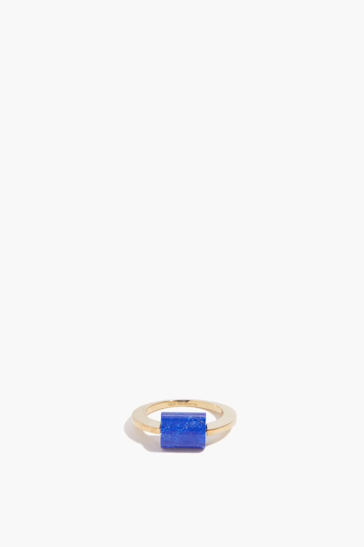 Deco Cilindro Ring in Lapis Lazuli