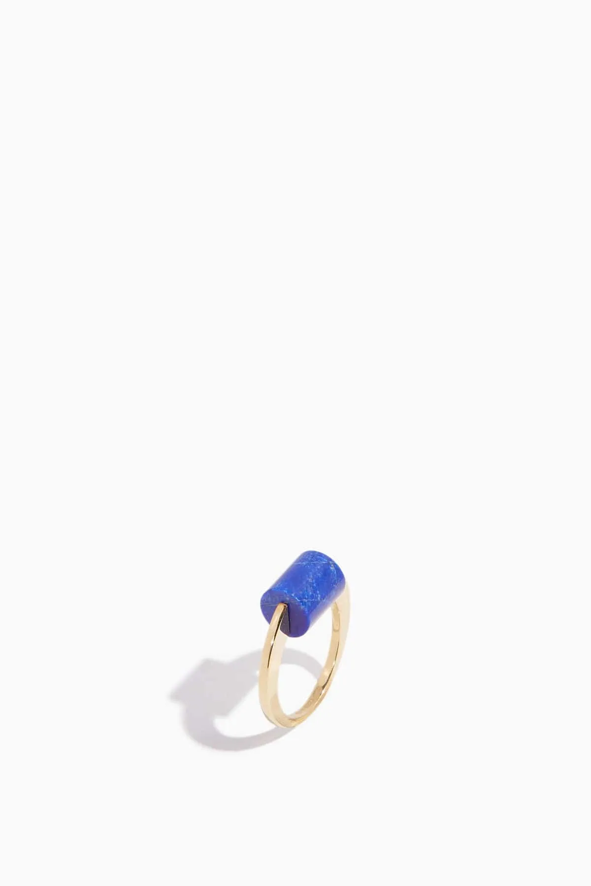 Deco Cilindro Ring in Lapis Lazuli