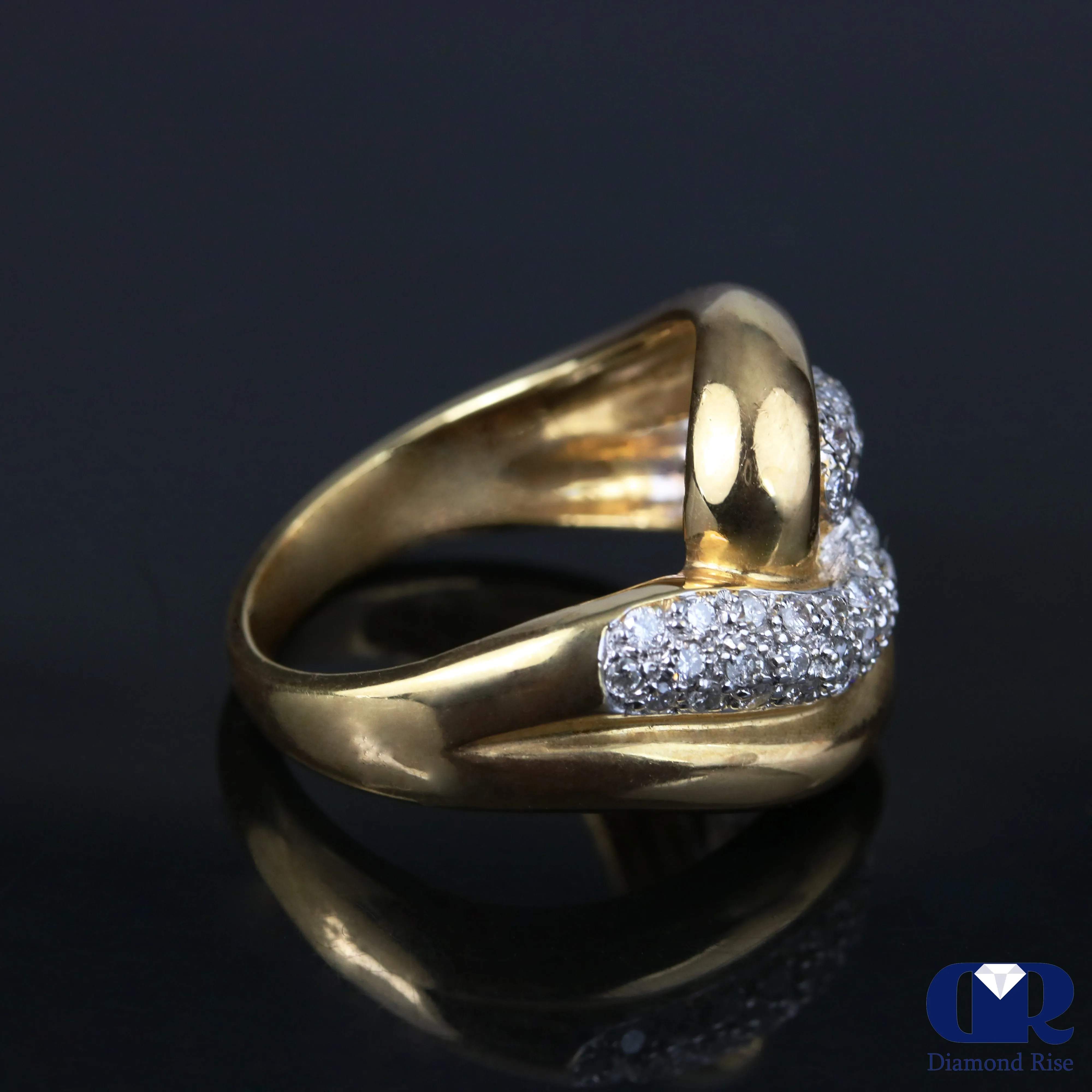 Diamond Cocktail Ring Right Hand Ring In 18K Gold