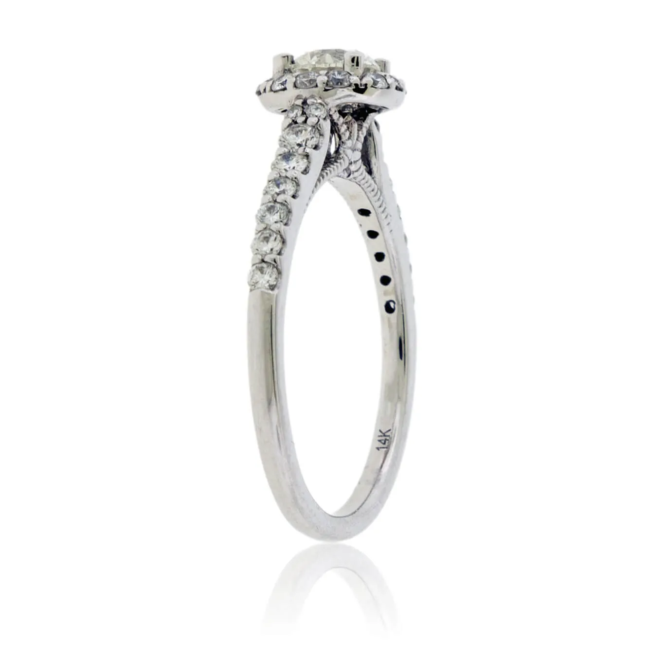 Diamond Halo Engagement Wedding Ring