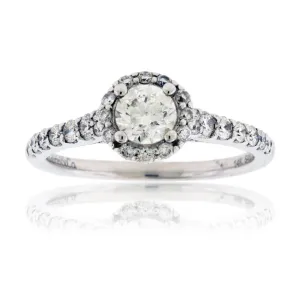 Diamond Halo Engagement Wedding Ring