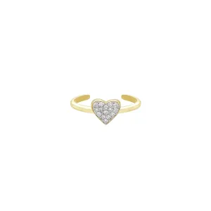 Diamond Heart Toe Ring ( 2 Colors )