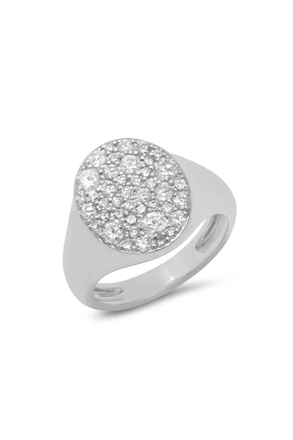 Diamond Signet Pinky Ring