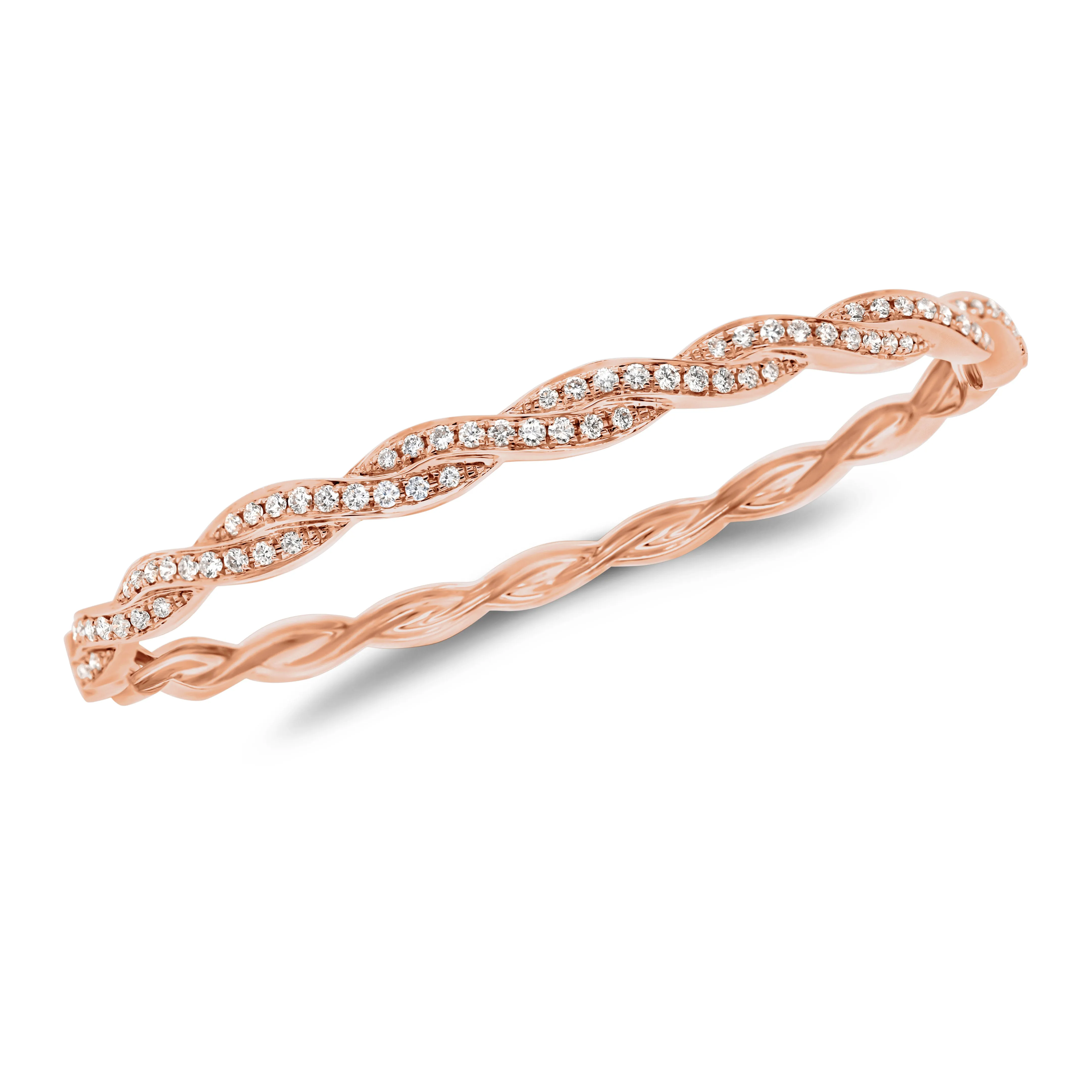 Diamond Woven Bangle Bracelet