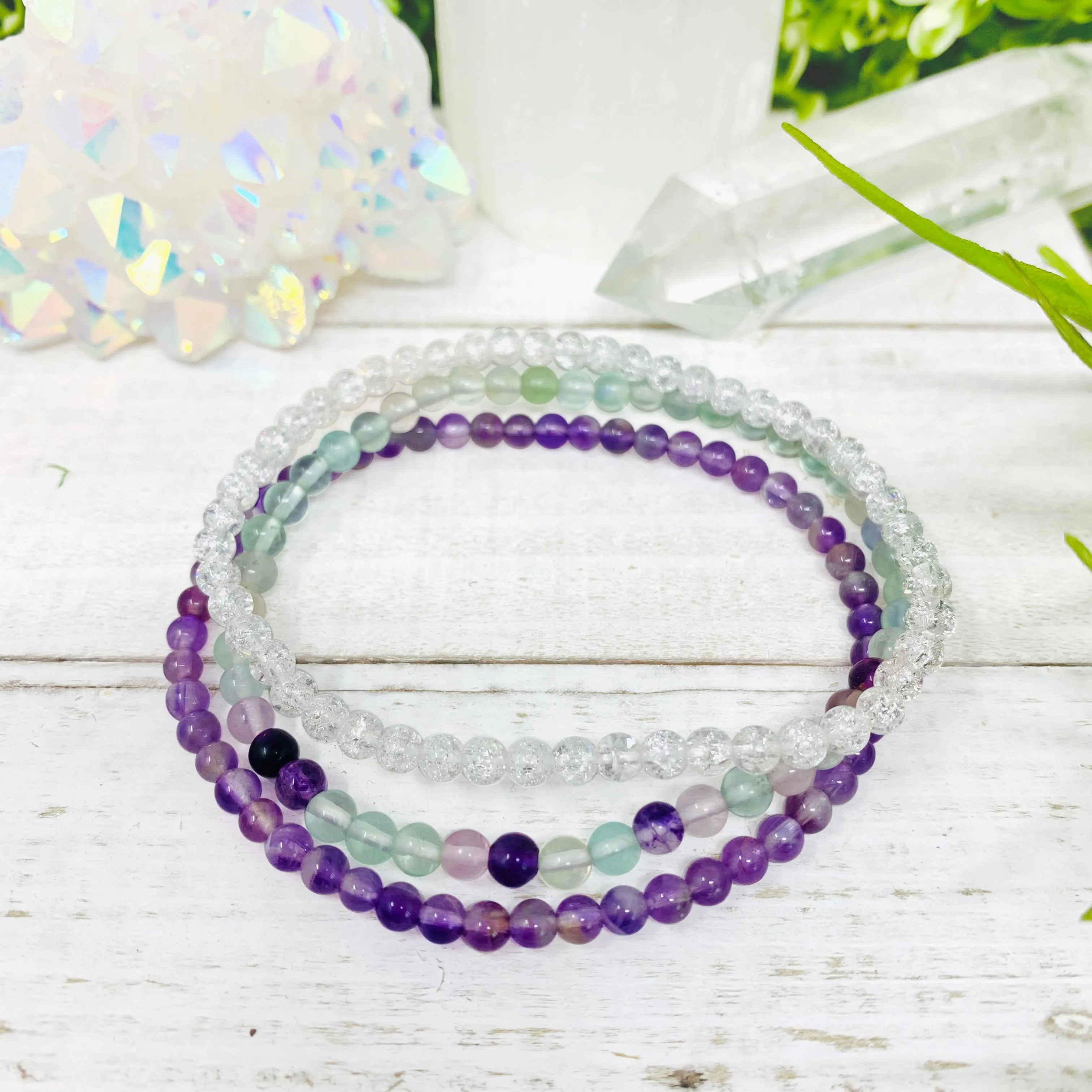 Divinity & Enlightenment Stackable Crystal Bracelet Set