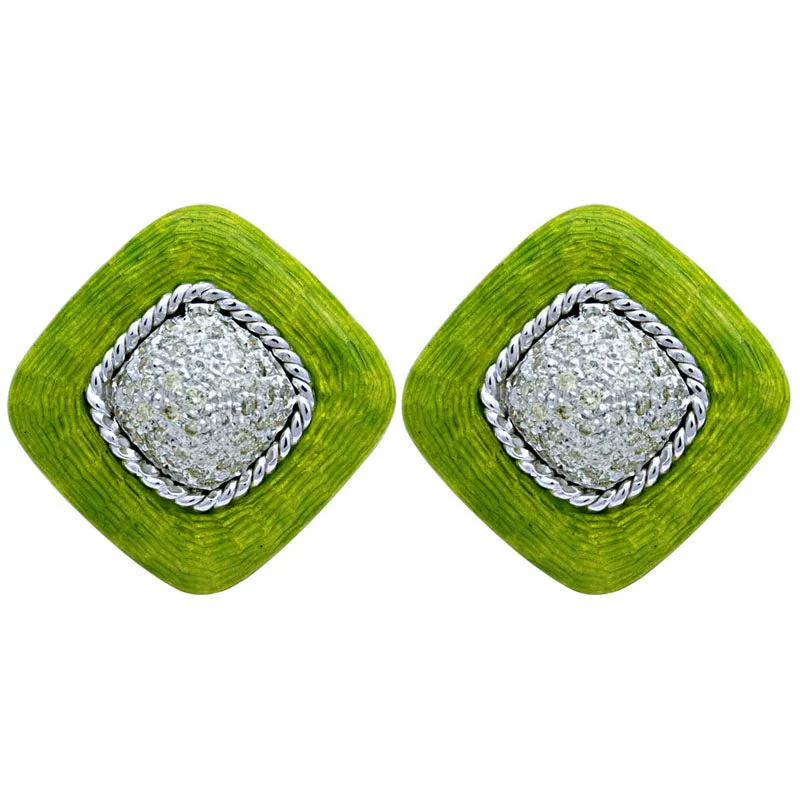 Earrings - Diamond (enamel) (112GS)