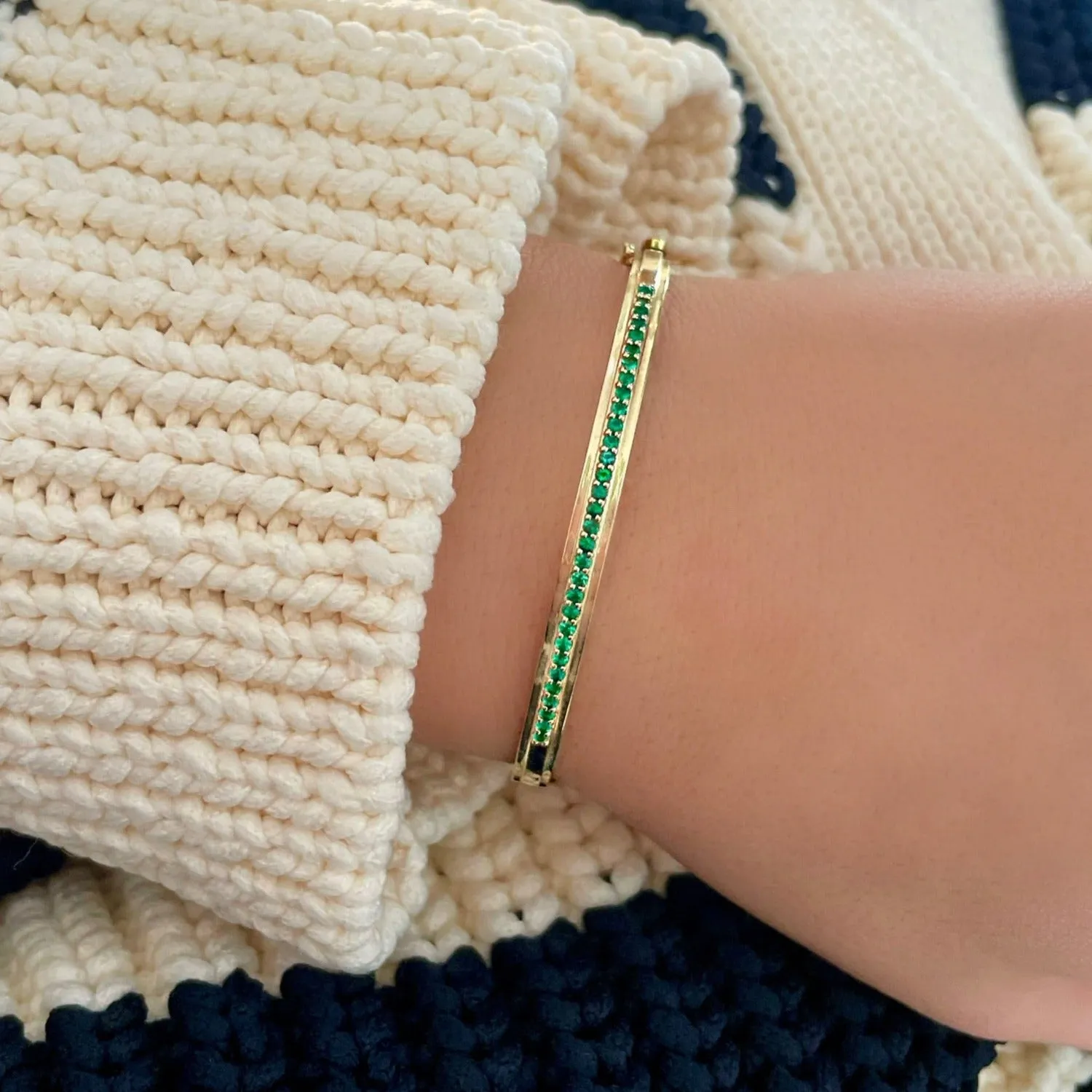 Emerald Bangle Bracelet