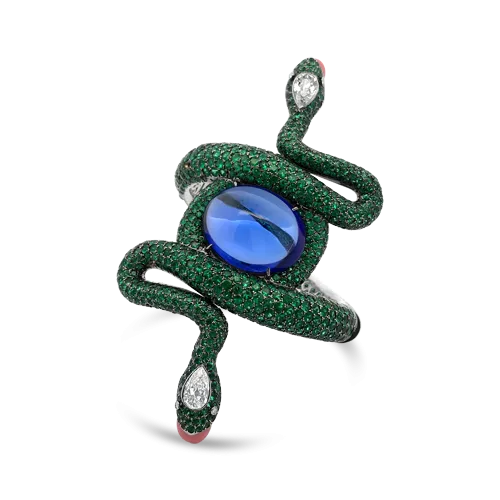 Emerald Serpenti Bangle Bracelet