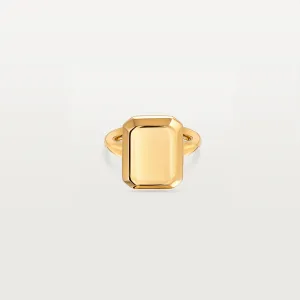 Emerald Signet Ring Yellow Gold