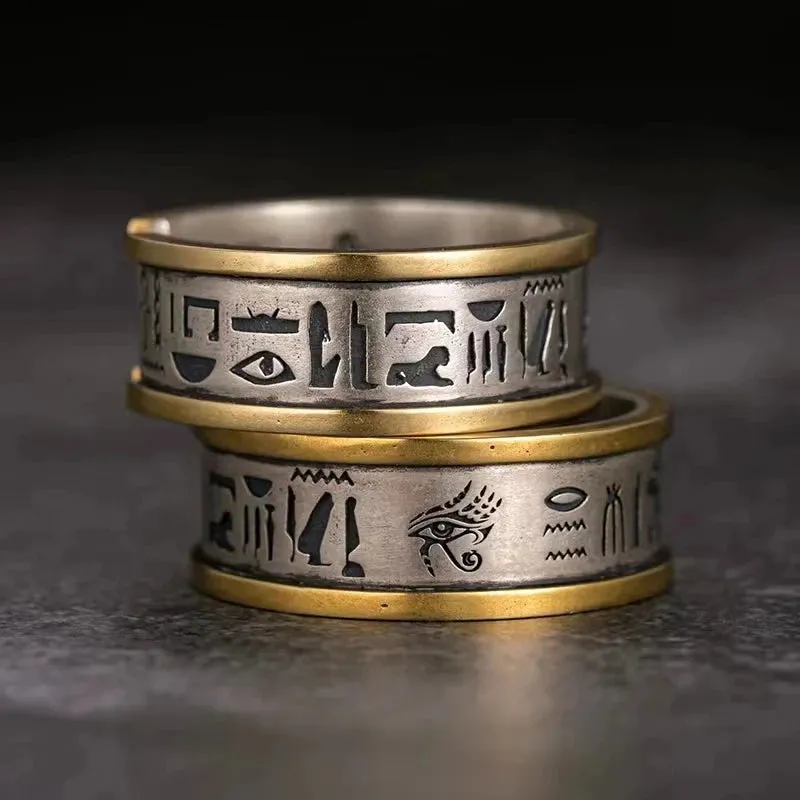 Eye of Horus Open Ring - Retro Pharaoh Totem Adjustable