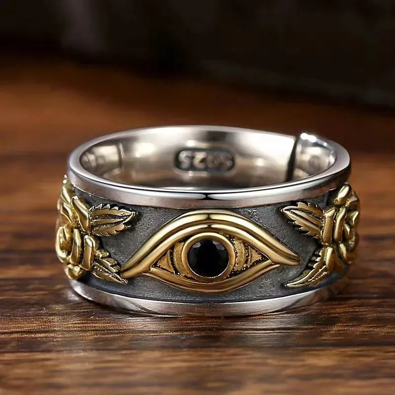 Eye of Horus Open Ring - Retro Pharaoh Totem Adjustable