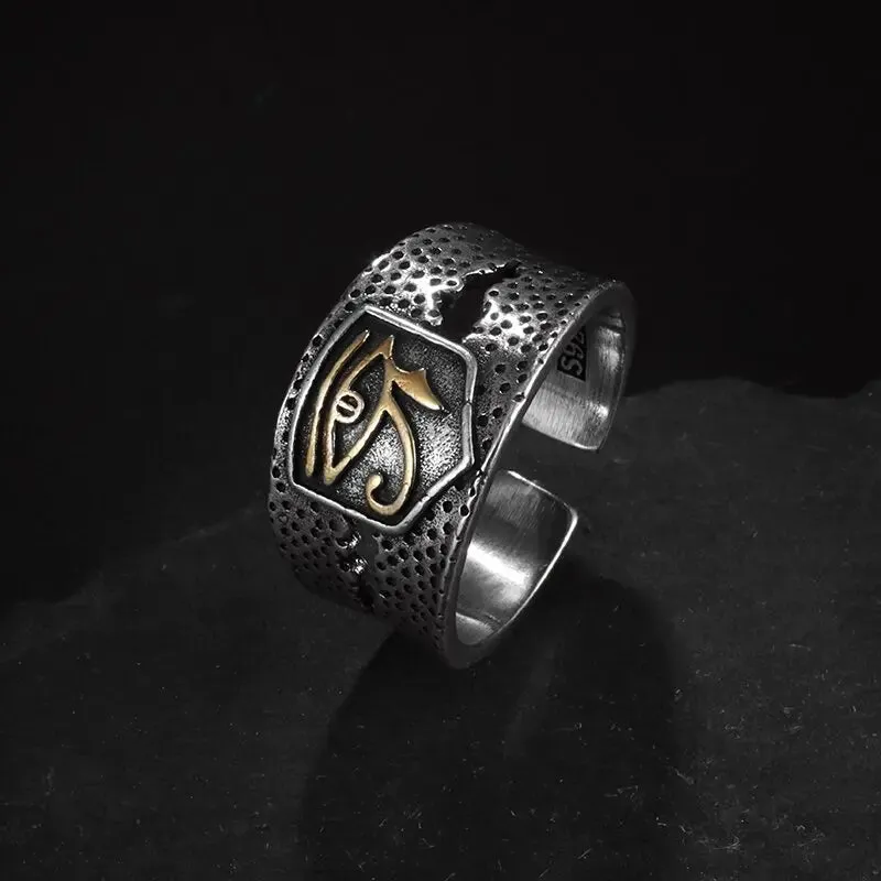 Eye of Horus Open Ring - Retro Pharaoh Totem Adjustable