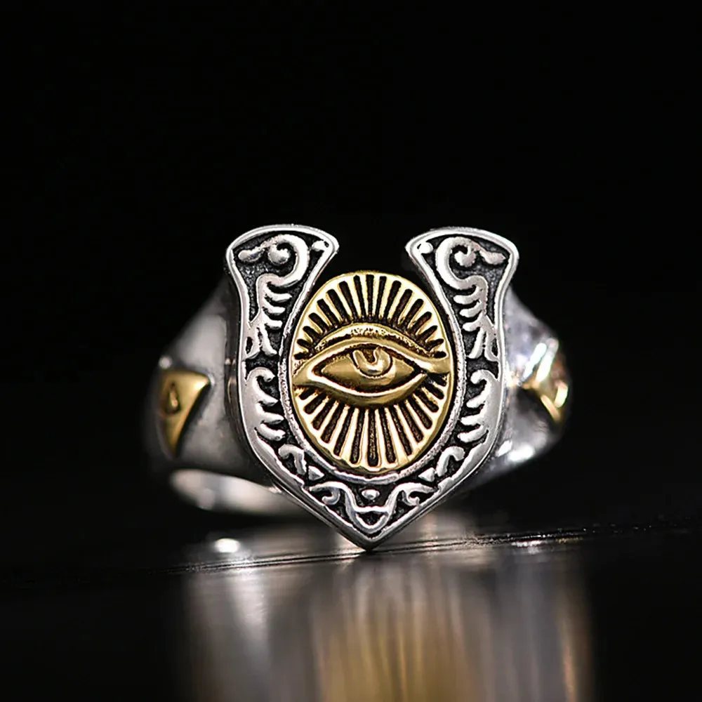 Eye of Horus Open Ring - Retro Pharaoh Totem Adjustable