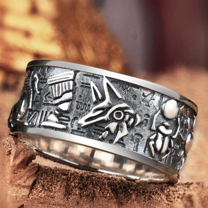 Eye of Horus Open Ring - Retro Pharaoh Totem Adjustable