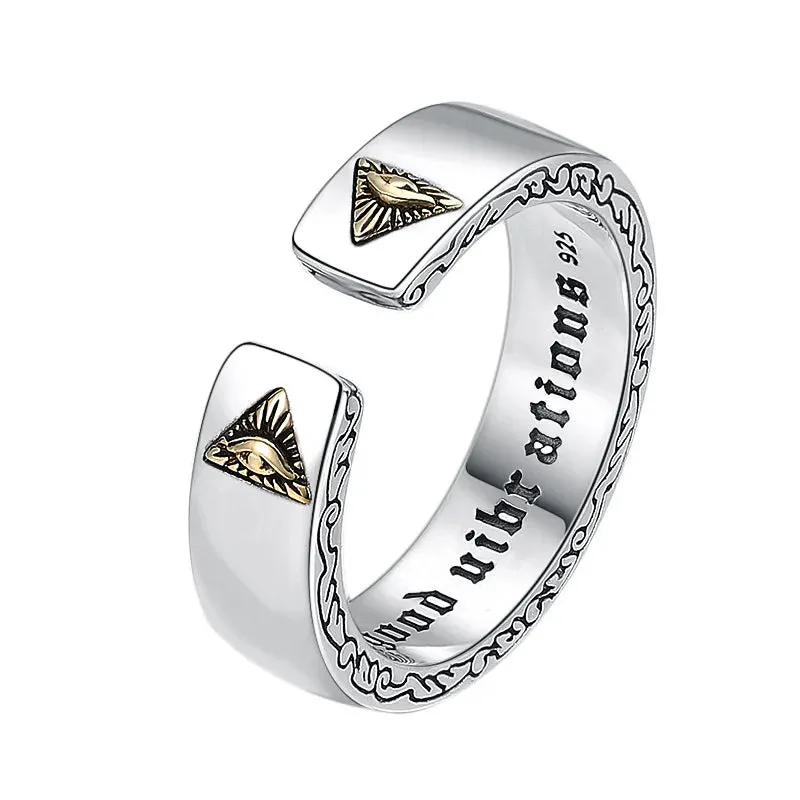 Eye of Horus Open Ring - Retro Pharaoh Totem Adjustable