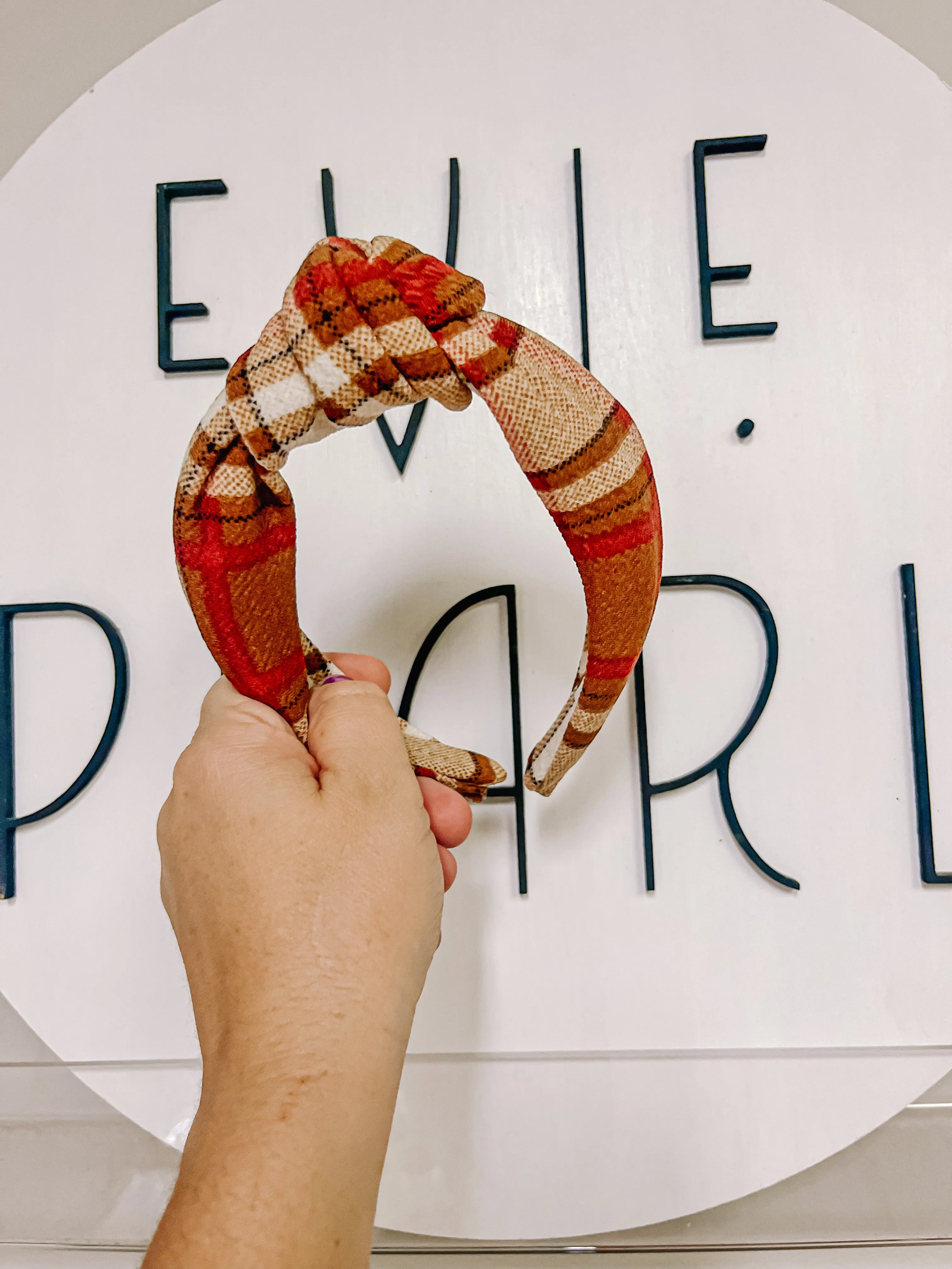 Fall Plaid Knotted Headband