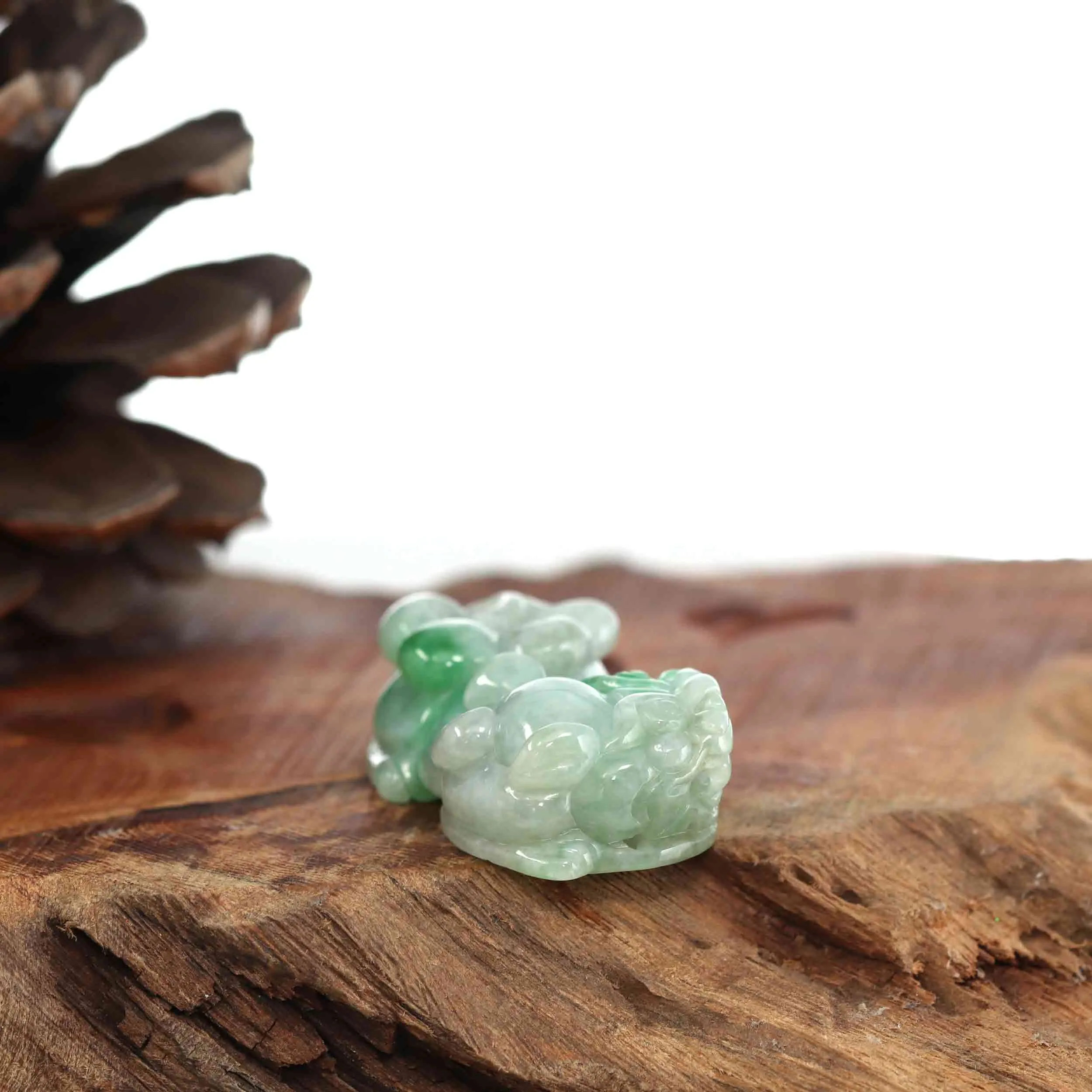 Genuine Burmese Green Jadeite Jade PiXiu Pendant Necklace