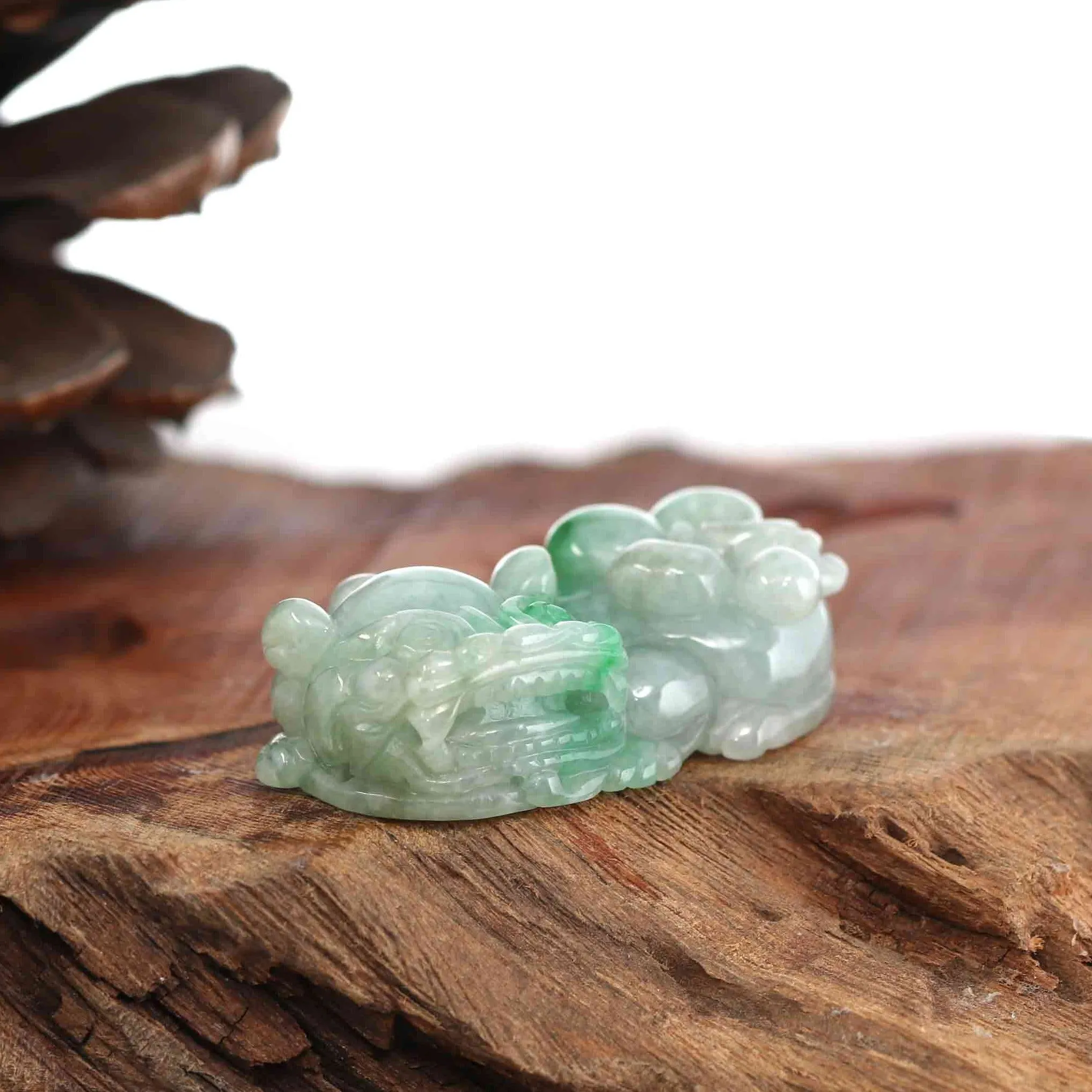 Genuine Burmese Green Jadeite Jade PiXiu Pendant Necklace